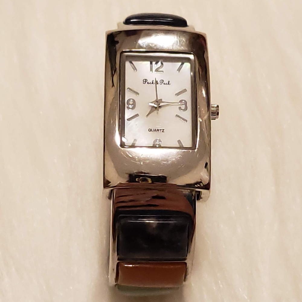 Peck & Peck Cuff Watch with Gemstone Band